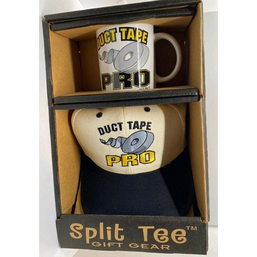 New - Split Tee Gift Gear - “Duct Tape Pro” Mug And Hat - Gift Set - Novelty Gag